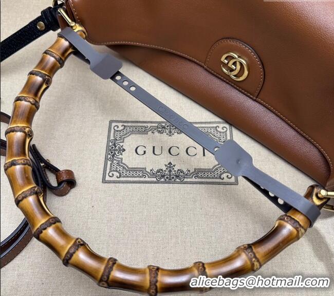 Unique Grade Gucci Diana Leather Large Shoulder Bag 746245 Brown 2024