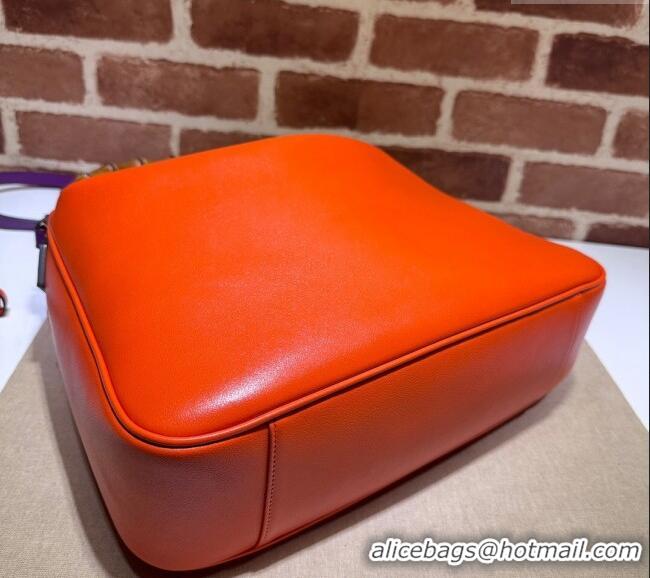 Famous Brand Gucci Diana Leather Large Shoulder Bag 746245 Orange 2024