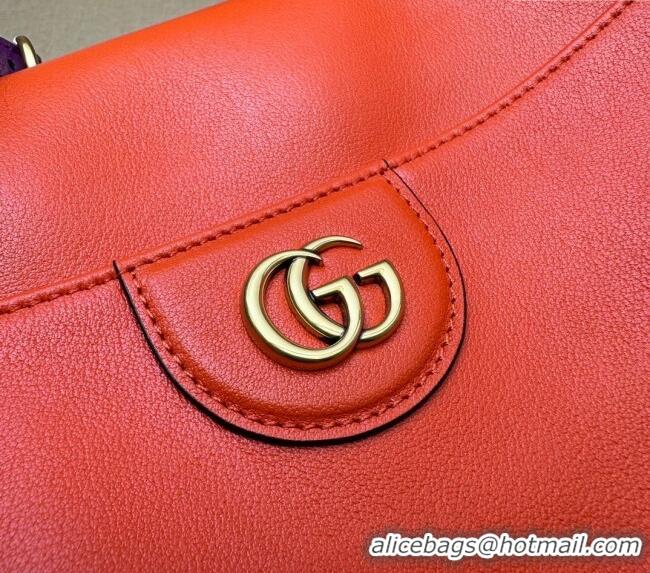 Famous Brand Gucci Diana Leather Large Shoulder Bag 746245 Orange 2024