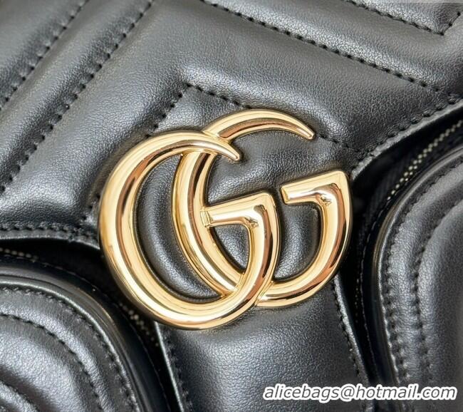 Grade Design Gucci GG Marmont Small Multi-Pocket Shoulder Bag 795228 Black 2024