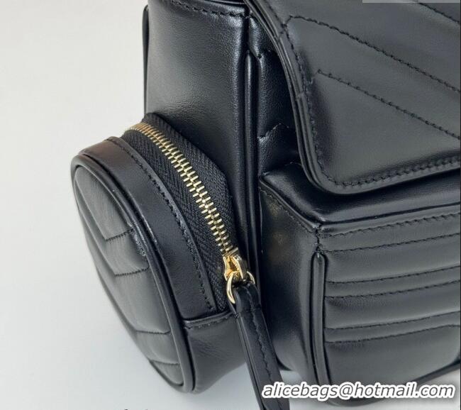 Grade Design Gucci GG Marmont Small Multi-Pocket Shoulder Bag 795228 Black 2024