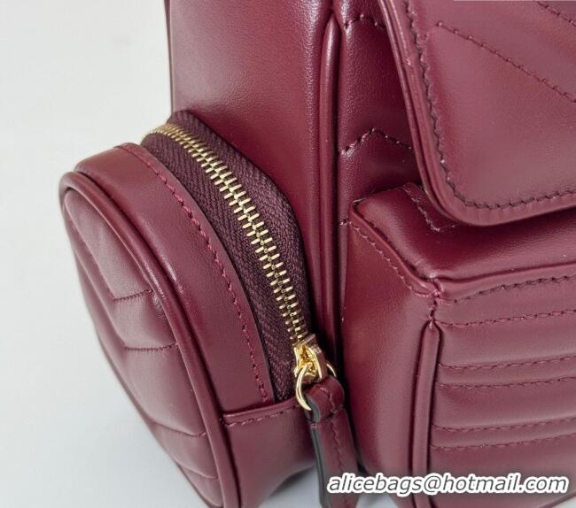 Buy Cheap Gucci GG Marmont Small Multi-Pocket Shoulder Bag 795228 Burgundy 2024