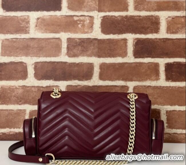 Buy Cheap Gucci GG Marmont Small Multi-Pocket Shoulder Bag 795228 Burgundy 2024
