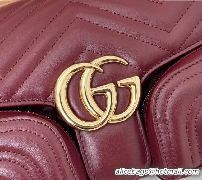 Buy Cheap Gucci GG Marmont Small Multi-Pocket Shoulder Bag 795228 Burgundy 2024