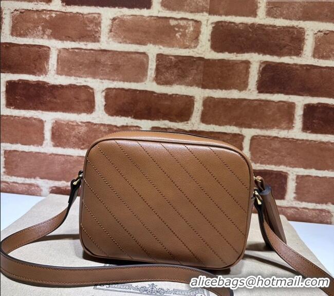 Super Quality Gucci Blondie Leather Camera Bag with Tassel 742360 Brown 2024