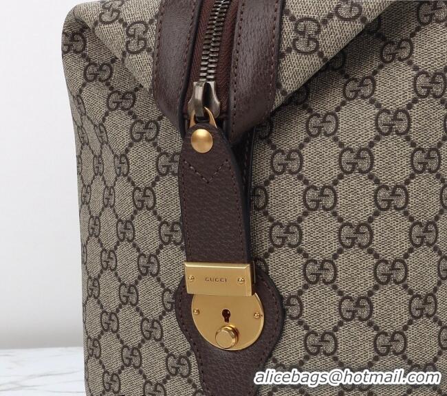 Promotional Gucci Savoy GG Canvas Small Duffle Travel Bag 763295 Beige/Brown 2024