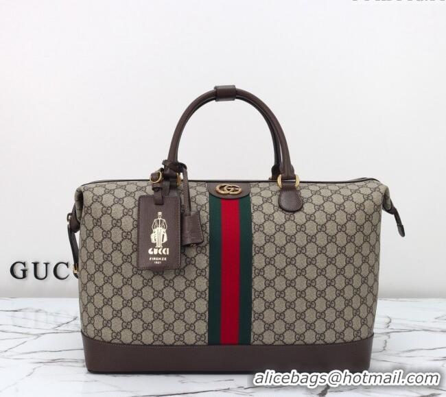 Promotional Gucci Savoy GG Canvas Small Duffle Travel Bag 763295 Beige/Brown 2024