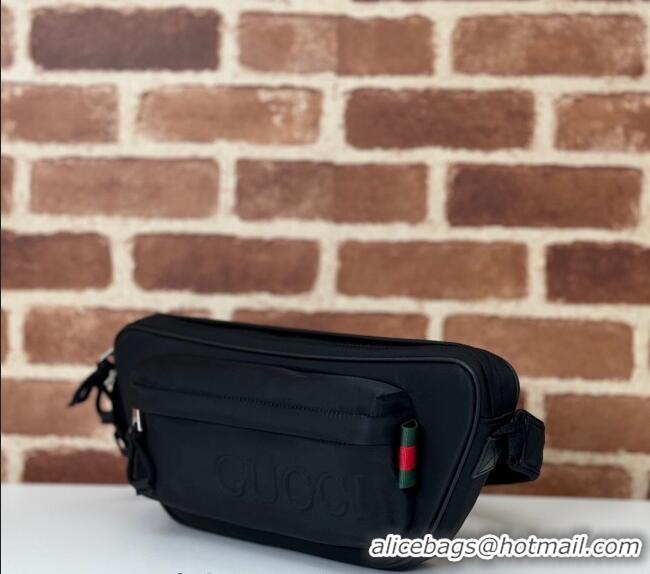 Low Cost Gucci Mens Small Nylon Crossbody bag 802096 Black 2024