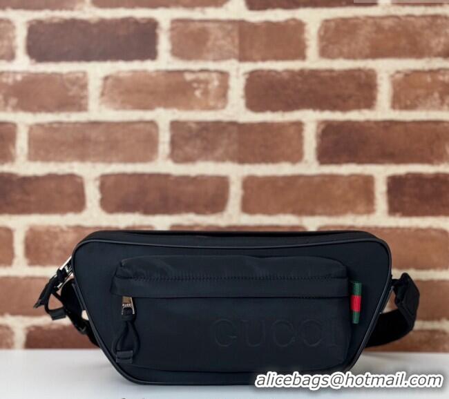 Low Cost Gucci Mens Small Nylon Crossbody bag 802096 Black 2024