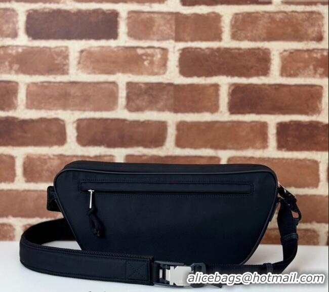 Low Cost Gucci Mens Small Nylon Crossbody bag 802096 Black 2024