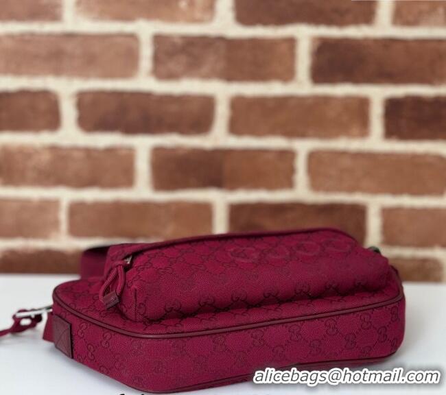 Unique Style Gucci Mens Small GG Canvas Crossbody Bag 802096 Red 2024