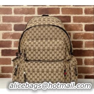 Promotional Gucci Mens GG Canvas Large Backpack Bag with Gucci Logo 800182 Beige 2024