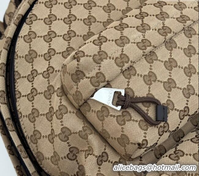 Promotional Gucci Mens GG Canvas Large Backpack Bag with Gucci Logo 800182 Beige 2024