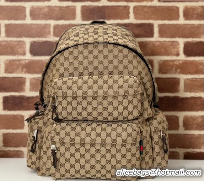 Promotional Gucci Mens GG Canvas Large Backpack Bag with Gucci Logo 800182 Beige 2024