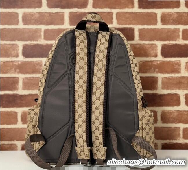 Promotional Gucci Mens GG Canvas Large Backpack Bag with Gucci Logo 800182 Beige 2024