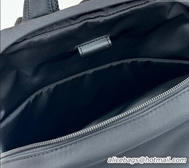 Best Grade Gucci Mens Nylon Large Backpack Bag with Gucci Logo 800182 Black 2024
