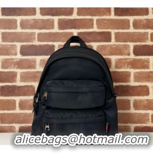 Grade Design Gucci Mens Nylon Medium Backpack Bag with Gucci Logo 800265 Black 2024