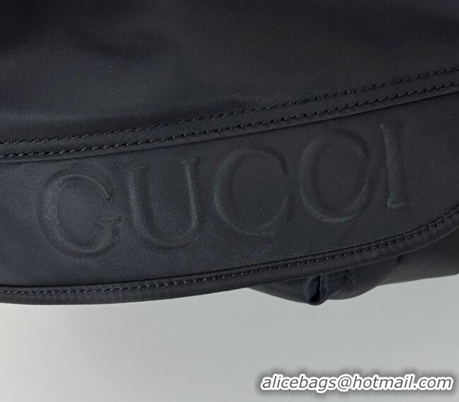 Grade Design Gucci Mens Nylon Medium Backpack Bag with Gucci Logo 800265 Black 2024