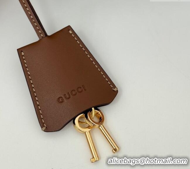 Famous Brand Gucci Padlock Small GG Canvas and Leather Shoulder Bag 409487 Dusty Pink 2024