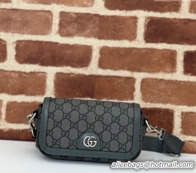 Good Product Gucci Ophidia GG Canvas Super Mini Shoulder bag 795466 Grey 2024