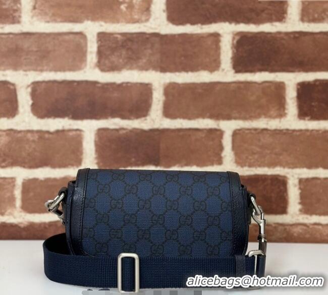 New Fashion Gucci Ophidia GG Canvas Super Mini Shoulder bag 795466 Dark Blue 2024