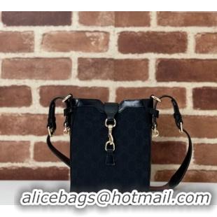 Grade Design Gucci Original GG Canvas Mini Bucket Shoulder bag 782919 Black 2024