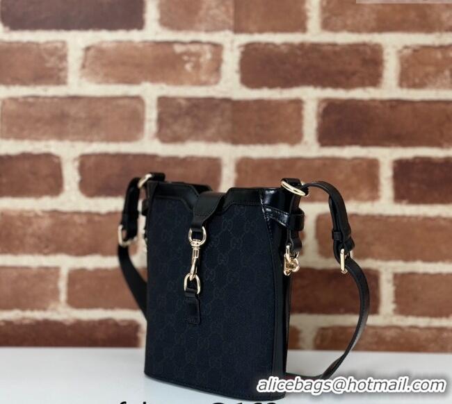Grade Design Gucci Original GG Canvas Mini Bucket Shoulder bag 782919 Black 2024