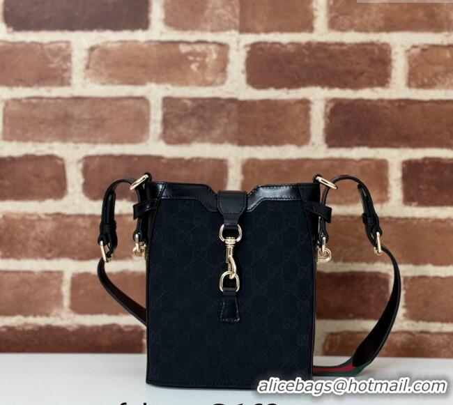 Grade Design Gucci Original GG Canvas Mini Bucket Shoulder bag 782919 Black 2024