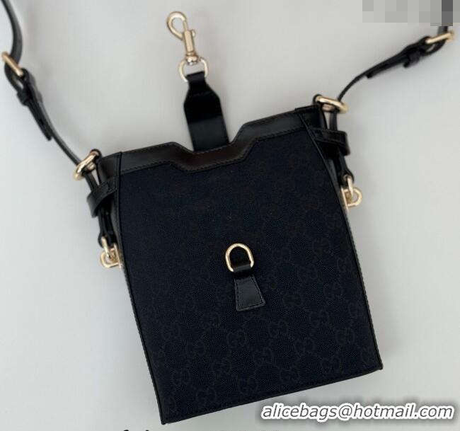 Grade Design Gucci Original GG Canvas Mini Bucket Shoulder bag 782919 Black 2024