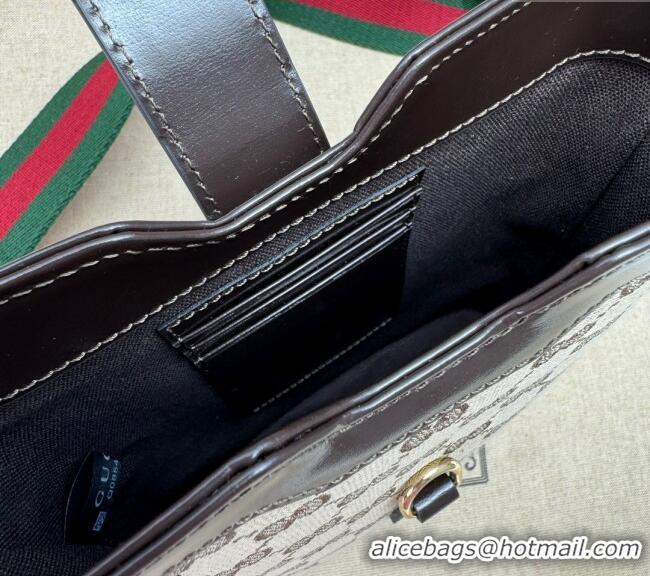 Top Quality Gucci Original GG Canvas Mini Bucket Shoulder bag 782919 Beige/Coffee 2024