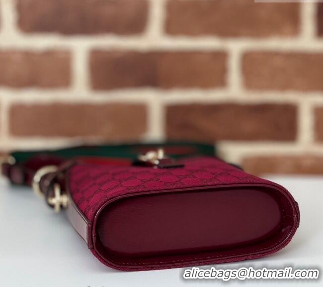 Reasonable Price Gucci Original GG Canvas Mini Bucket Shoulder bag 782919 Red 2024