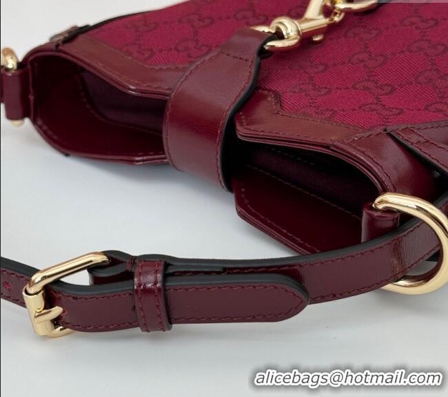 Reasonable Price Gucci Original GG Canvas Mini Bucket Shoulder bag 782919 Red 2024