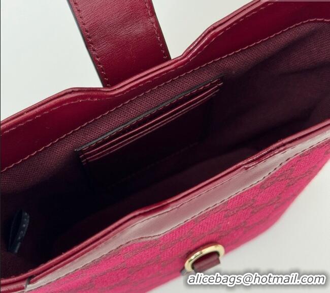 Reasonable Price Gucci Original GG Canvas Mini Bucket Shoulder bag 782919 Red 2024