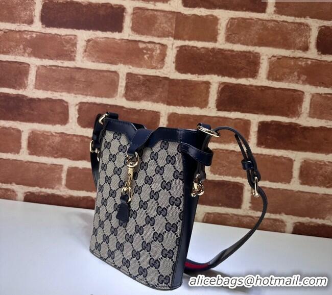 Cheap Wholesale Gucci Original GG Canvas Mini Bucket Shoulder bag 782919 Blue 2024