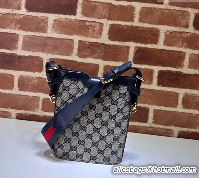Cheap Wholesale Gucci Original GG Canvas Mini Bucket Shoulder bag 782919 Blue 2024