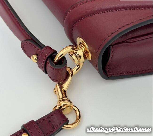 Best Design Gucci Blondie Leather Top Handle bag 815714 Burgundy 2024