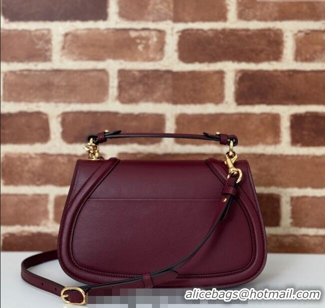 Best Design Gucci Blondie Leather Top Handle bag 815714 Burgundy 2024