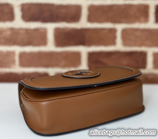Top Grade Gucci Blondie Calf Leather Top Handle bag 815714 Brown 2024