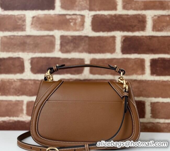 Top Grade Gucci Blondie Calf Leather Top Handle bag 815714 Brown 2024