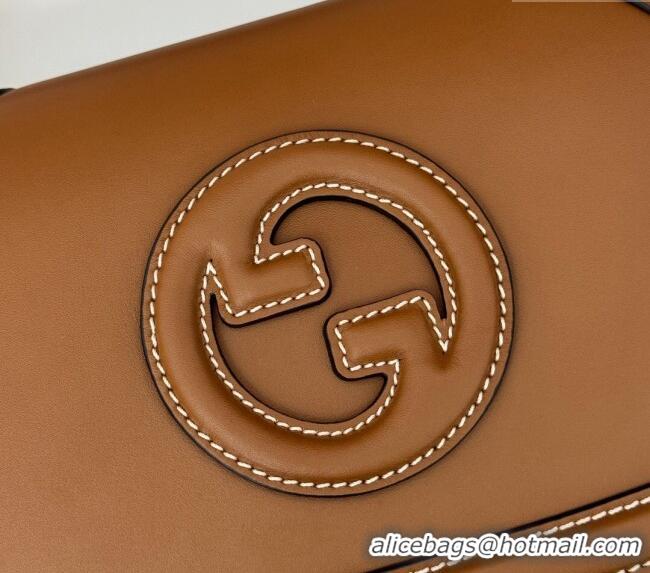 Top Grade Gucci Blondie Calf Leather Top Handle bag 815714 Brown 2024