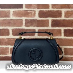 Buy Discount Gucci Blondie Leather Top Handle bag 815714 Black 2024