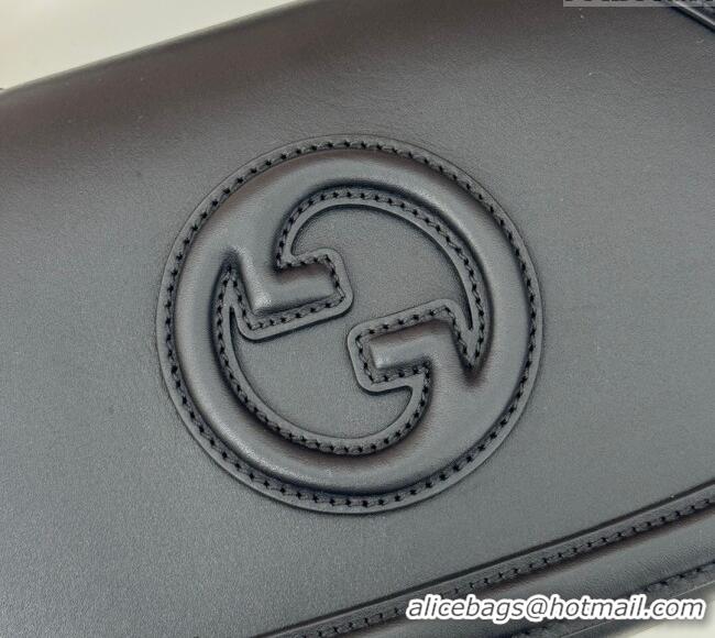 Buy Discount Gucci Blondie Leather Top Handle bag 815714 Black 2024