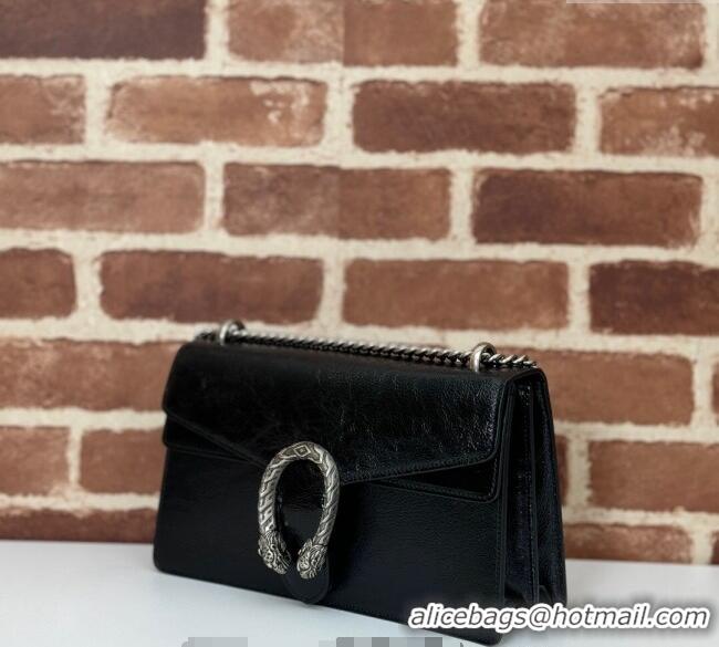 Super Quality Gucci Dionysus Small Shoulder Bag in Patent Calf Leather 795005 Black 2024