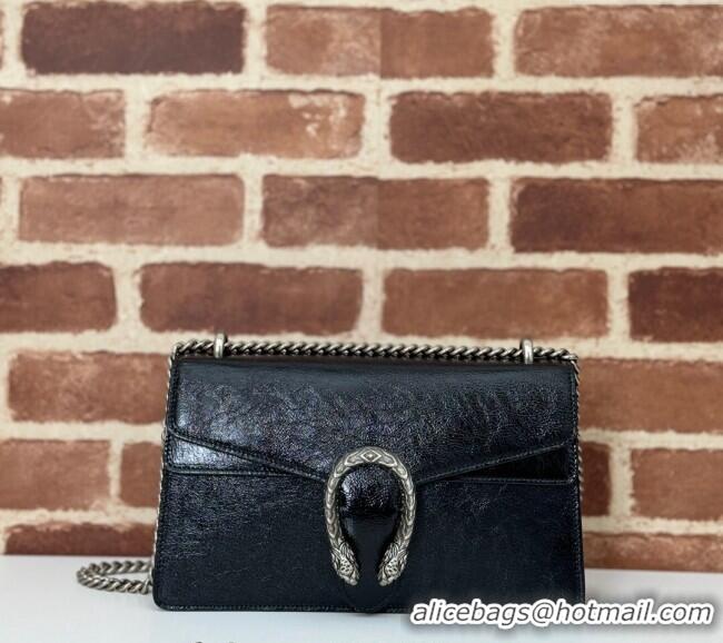 Super Quality Gucci Dionysus Small Shoulder Bag in Patent Calf Leather 795005 Black 2024