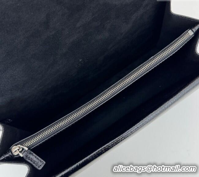 Super Quality Gucci Dionysus Small Shoulder Bag in Patent Calf Leather 795005 Black 2024