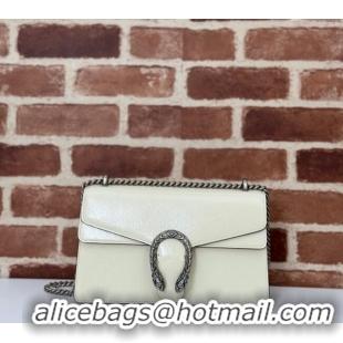 Luxury Classic Gucci Dionysus Small Shoulder Bag in Patent Calf Leather 795005 White 2024