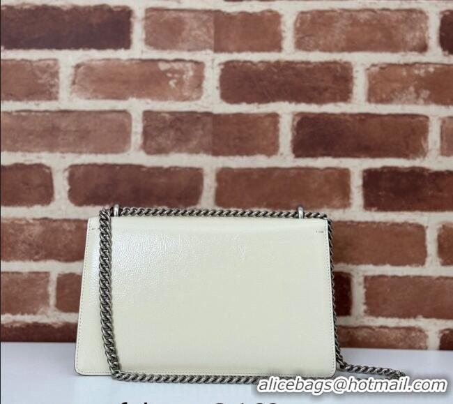 Luxury Classic Gucci Dionysus Small Shoulder Bag in Patent Calf Leather 795005 White 2024
