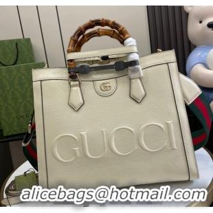 Grade Design Gucci Diana Medium Tote Bag in Patent Leather with Gucci Logo 678842 White 2024