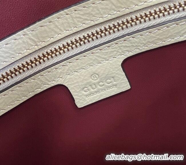 Grade Design Gucci Diana Medium Tote Bag in Patent Leather with Gucci Logo 678842 White 2024