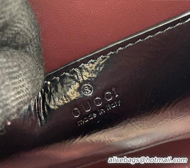 Well Crafted Gucci Diana Small Tote Bag with GUCCI Logo in Patent Leather 702721 Black 2024